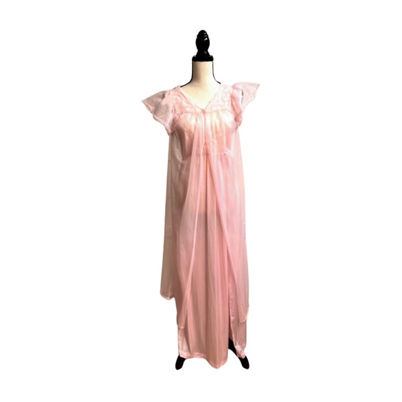 Vintage 1960’s Gilead Pink Peignoir Set Size M - Picture 7 of 8
